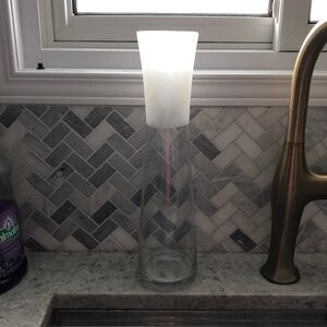 - Glass frosted vase